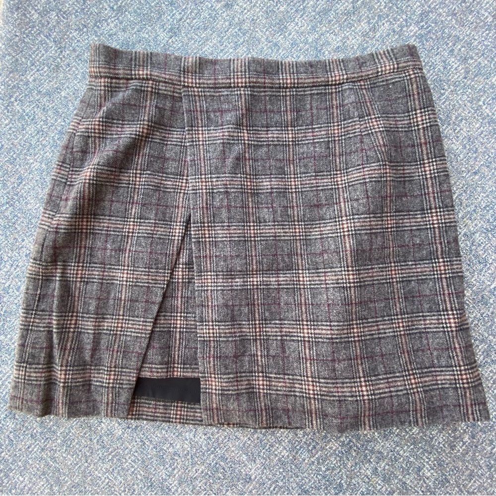 Alex Marie Plaid Wool Skirt